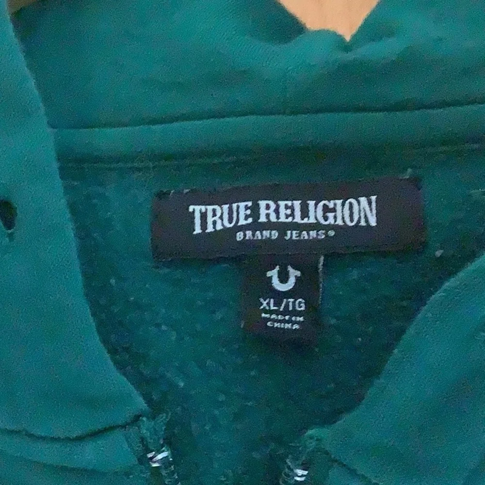 True Religion green hoodie, size XL